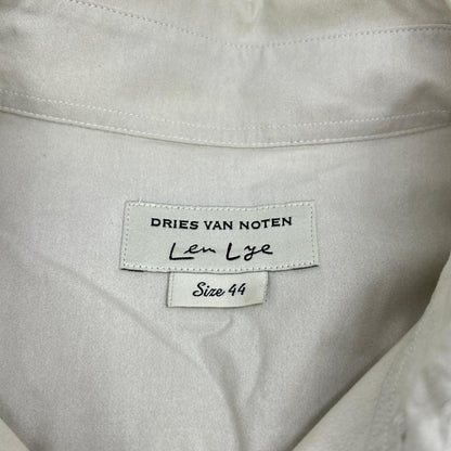 DRIES VAN NOTEN ドリスヴァンノッテン 【×Len Lye】ホワイト×ブラック パームツリー ショートスリーブボタンシャツ トップス