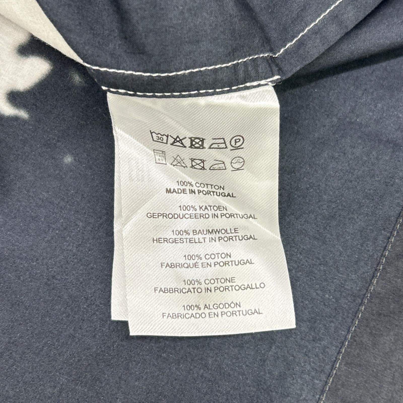 DRIES VAN NOTEN ドリスヴァンノッテン 【×Len Lye】ホワイト×ブラック パームツリー ショートスリーブボタンシャツ トップス