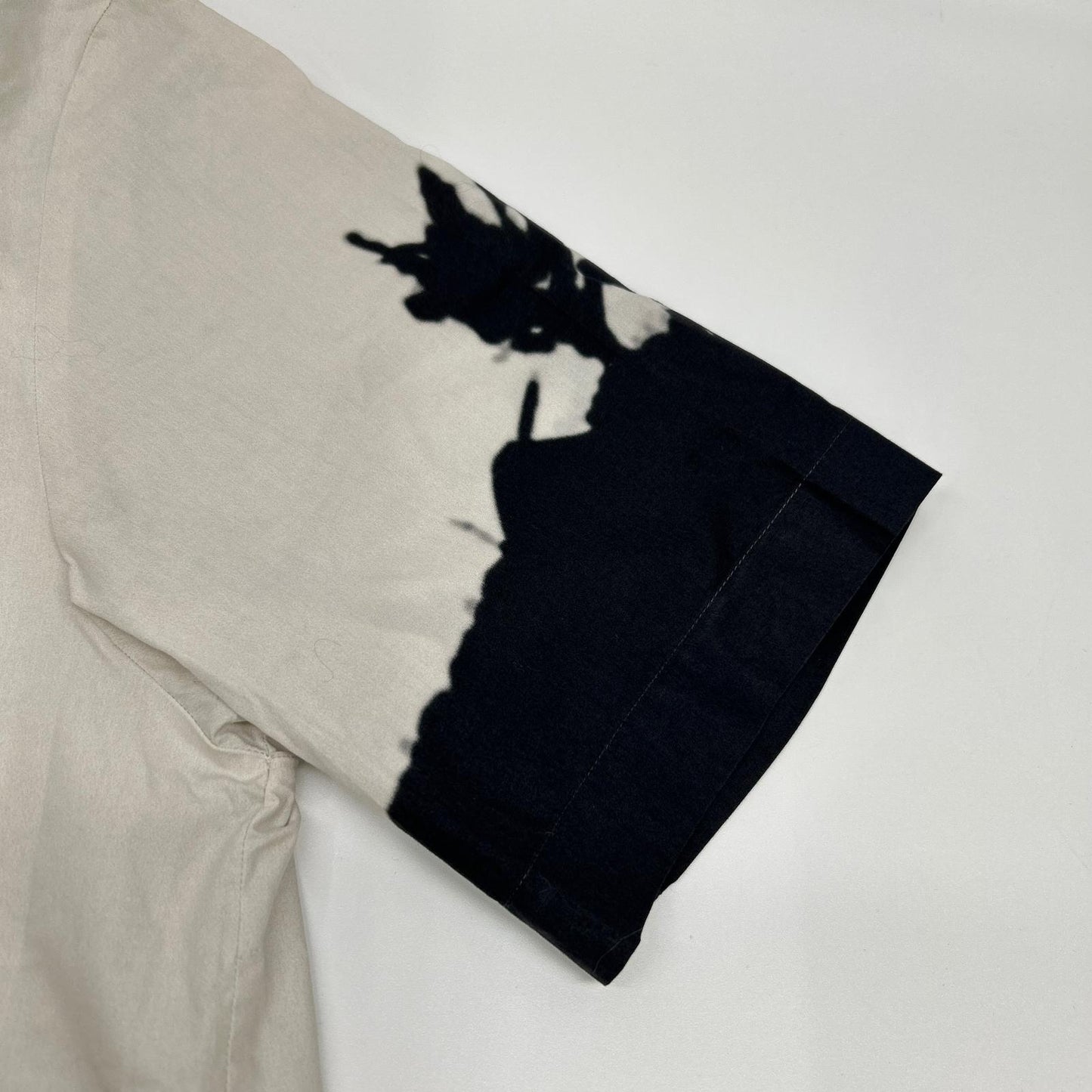 DRIES VAN NOTEN ドリスヴァンノッテン 【×Len Lye】ホワイト×ブラック パームツリー ショートスリーブボタンシャツ トップス