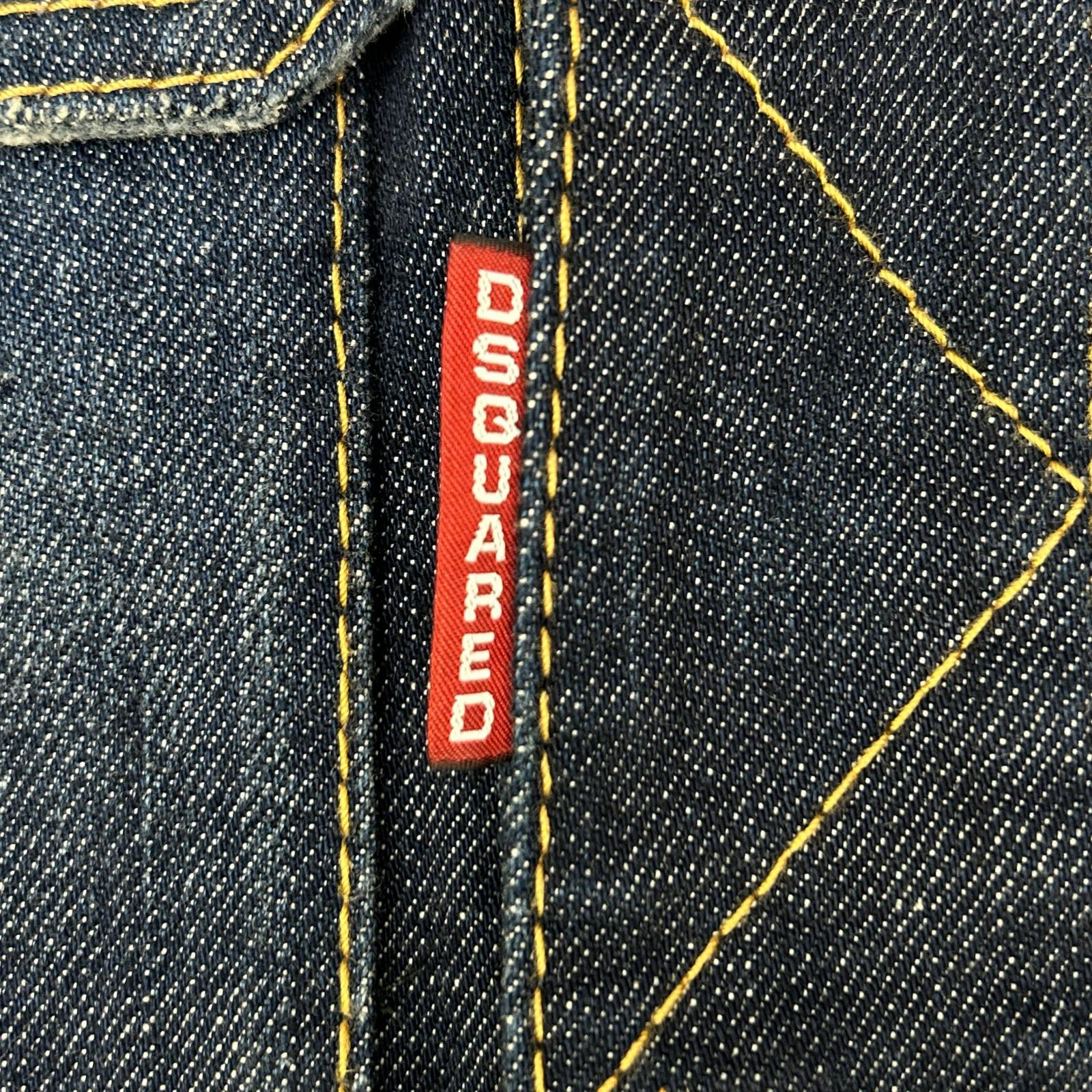 DSQUARED2 ディースクエアード S71AM0500 インディゴ ダメージ加工 デニムジャケット ジャケット