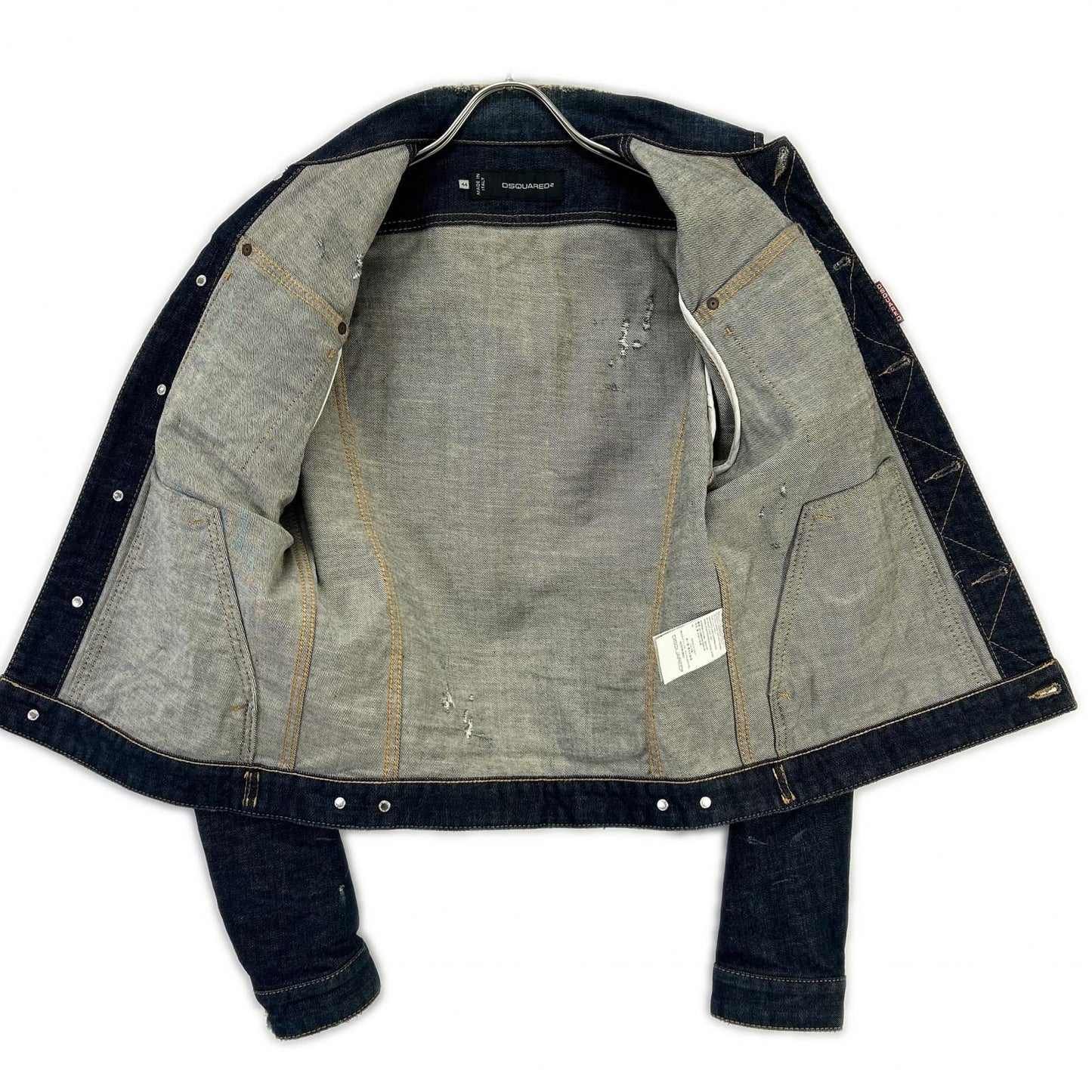 DSQUARED2 ディースクエアード S71AM0500 インディゴ ダメージ加工 デニムジャケット ジャケット