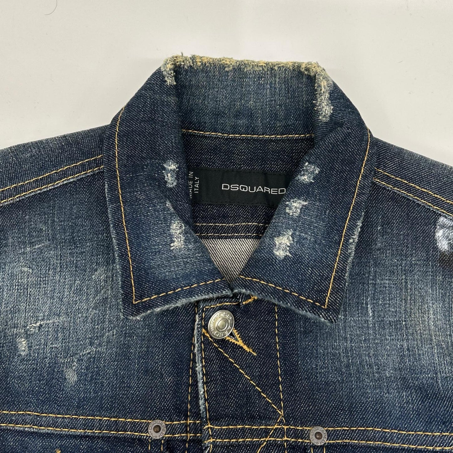 DSQUARED2 ディースクエアード S71AM0500 インディゴ ダメージ加工 デニムジャケット ジャケット