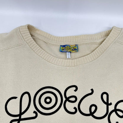 LOEWE ロエベ H664Y14X02 アイボリー フロントプリントクルーネックニット トップス