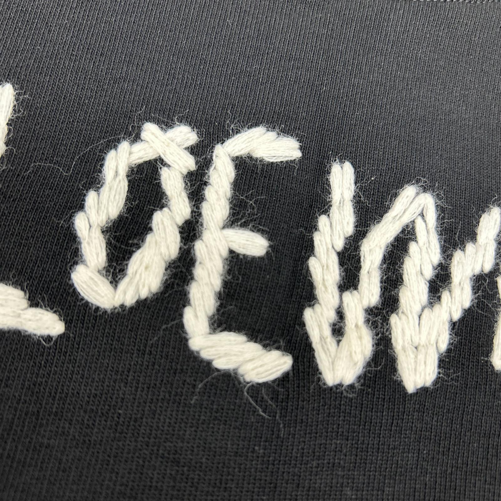 LOEWE ロエベ H526Y24J11 ブラック ロゴ刺繍 クルーネック スウェット トップス