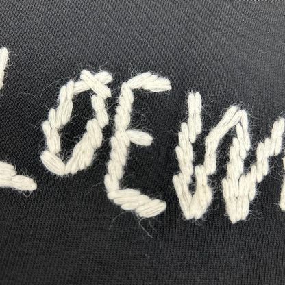 LOEWE ロエベ H526Y24J11 ブラック ロゴ刺繍 クルーネック スウェット トップス