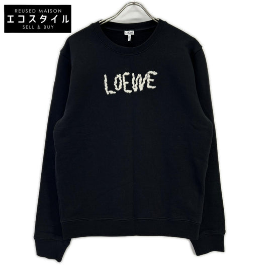 LOEWE ロエベ H526Y24J11 ブラック ロゴ刺繍 クルーネック スウェット トップス