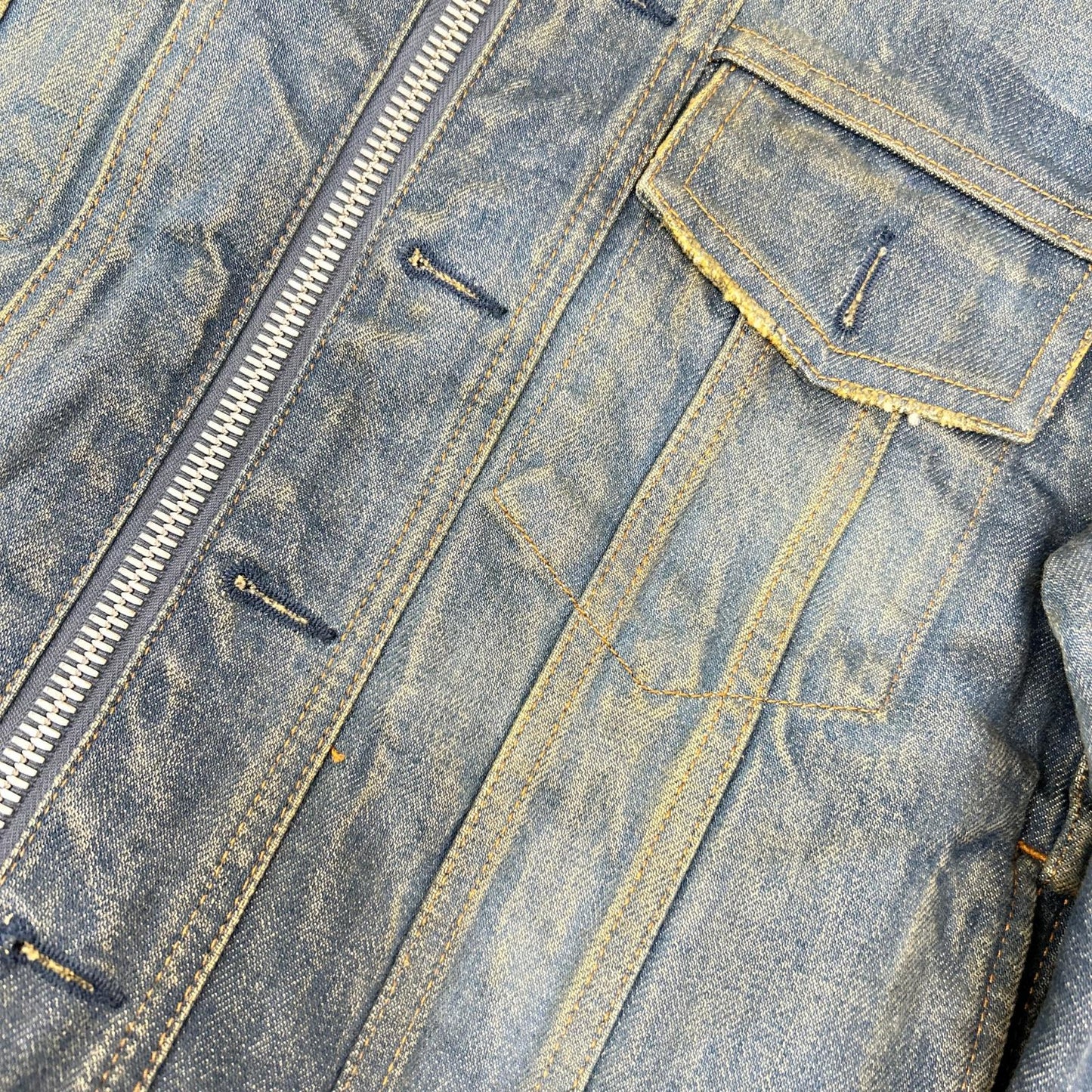 Maison margiela メゾンマルジェラ 16年製 S50AM0255 ブルー 構築 ジップアップ ジャケット ジャケット