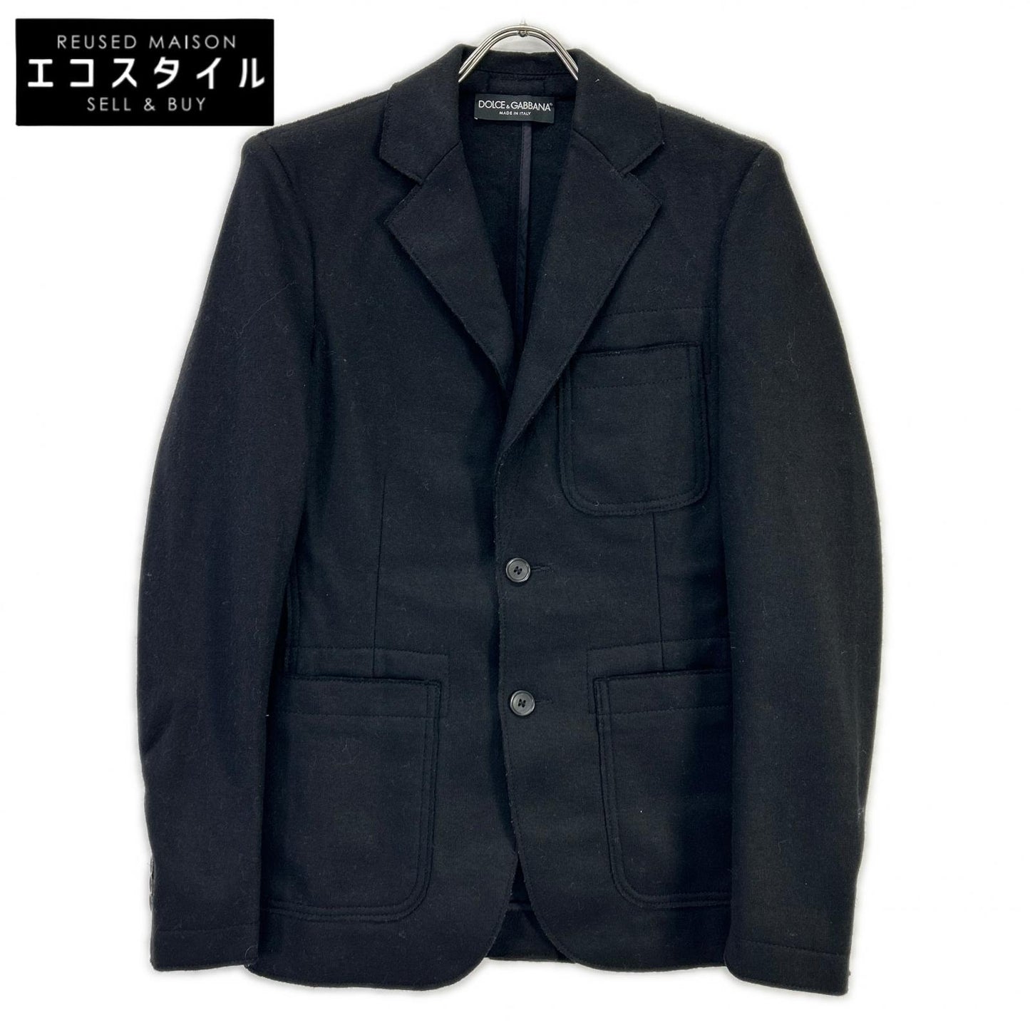 DOLCE&GABBANA ドルチェアンドガッバーナ G9AD1G ブラック ウール テーラードジャケット ジャケット