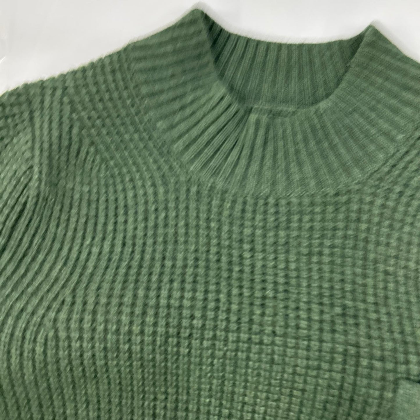 sacai サカイ 18年製 18-01777M カーキ ワッフル×ナイロン ドッキング ニット トップス