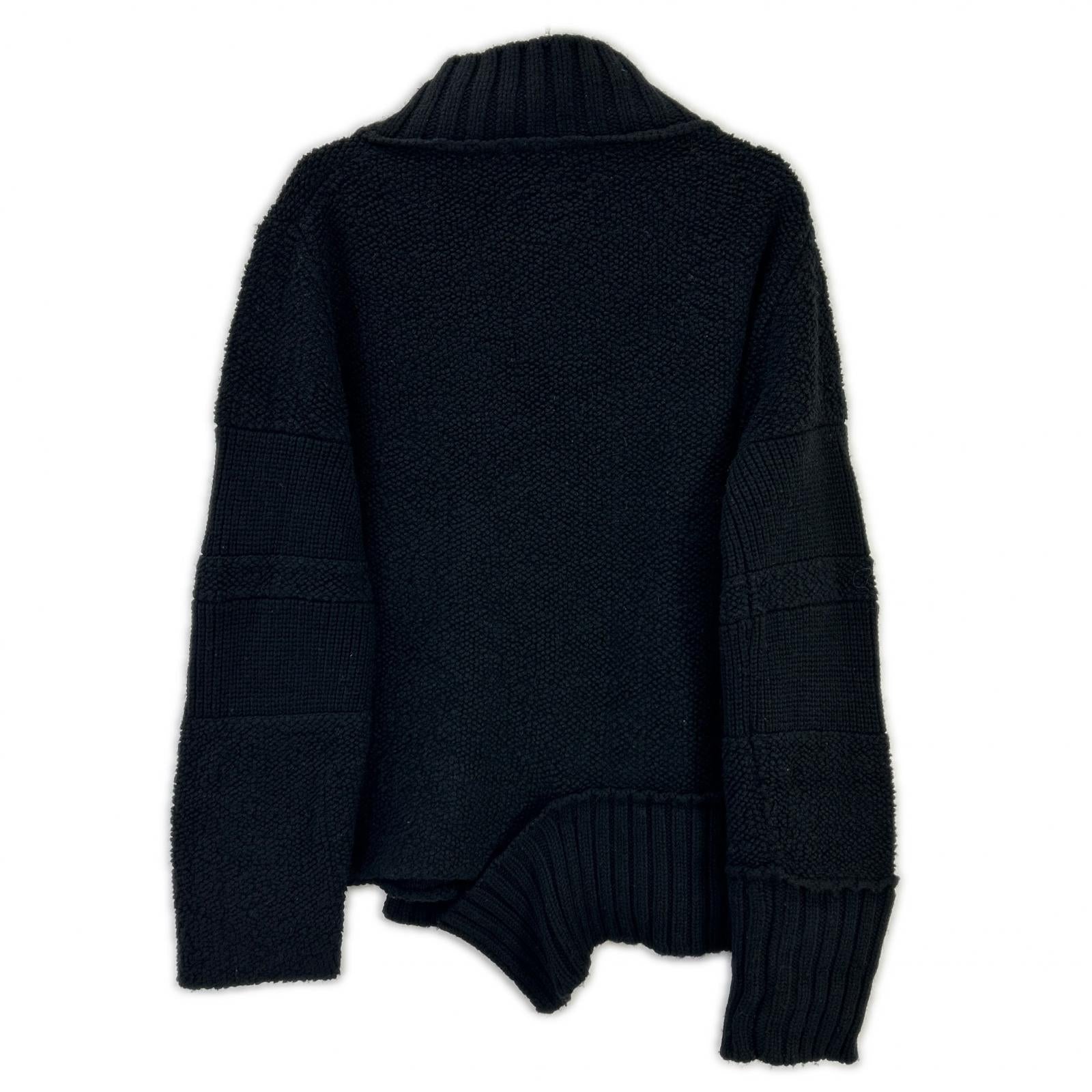 sacai サカイ 20年製 20-02403M ブラック ドッキング ニット プルオーバー トップス