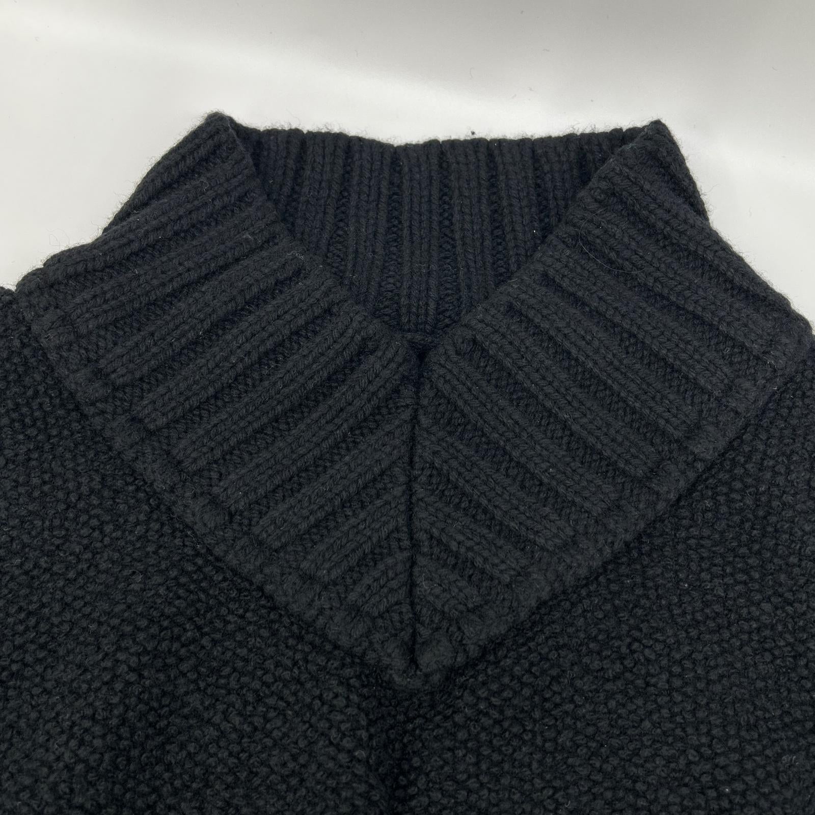 sacai サカイ 20年製 20-02403M ブラック ドッキング ニット プルオーバー トップス