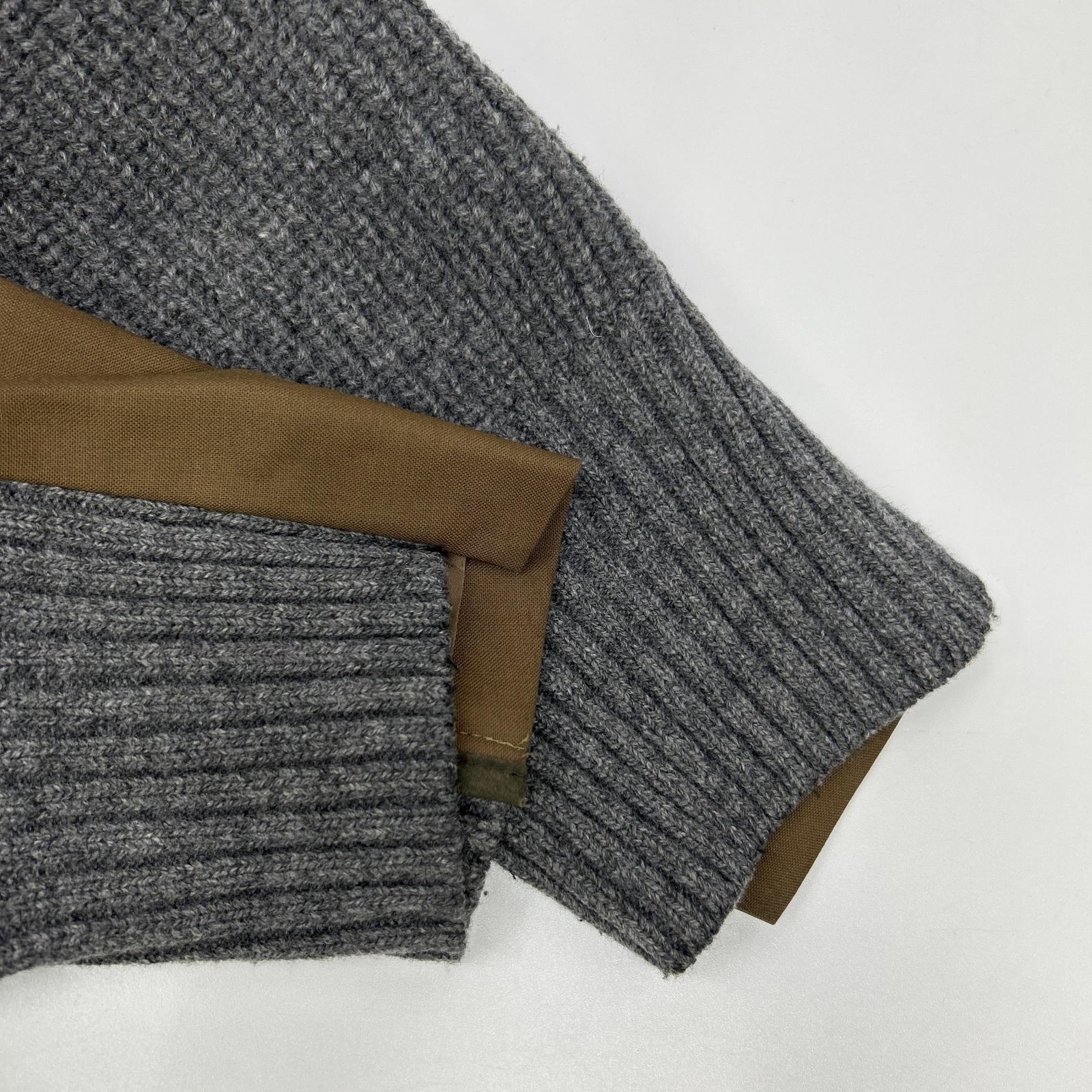 sacai サカイ 22年製 22-06174 グレー×ブラウン Suiting Knit Jacket/スーチングニットジャケット ジャケット