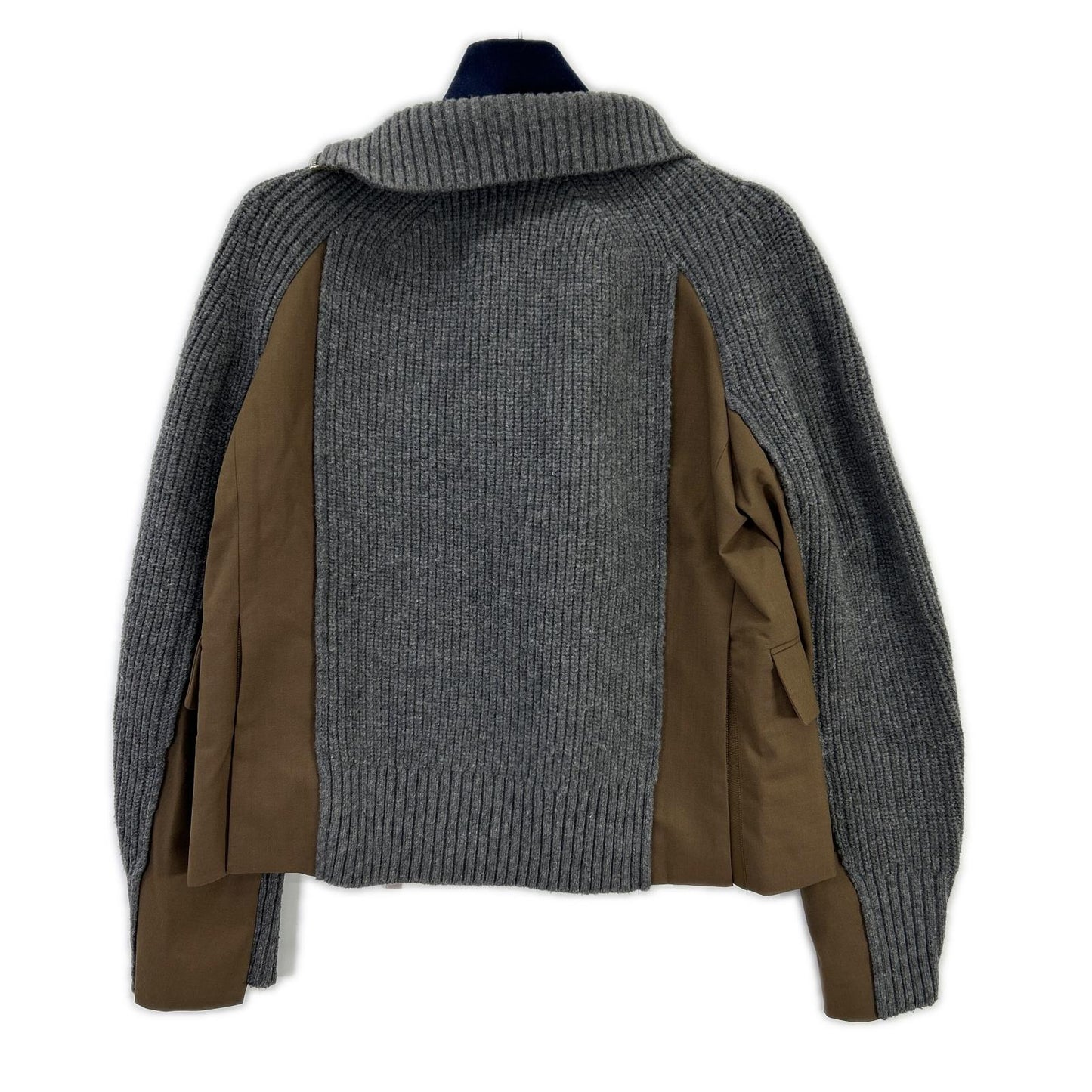sacai サカイ 22年製 22-06174 グレー×ブラウン Suiting Knit Jacket/スーチングニットジャケット ジャケット