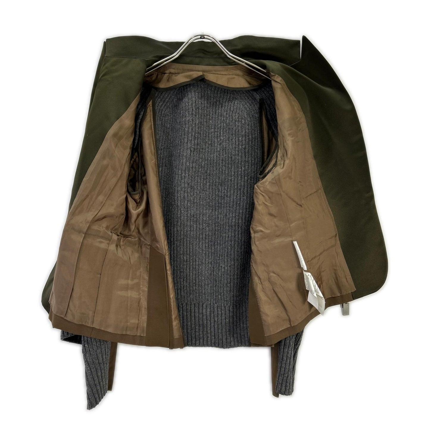 sacai サカイ 22年製 22-06174 グレー×ブラウン Suiting Knit Jacket/スーチングニットジャケット ジャケット