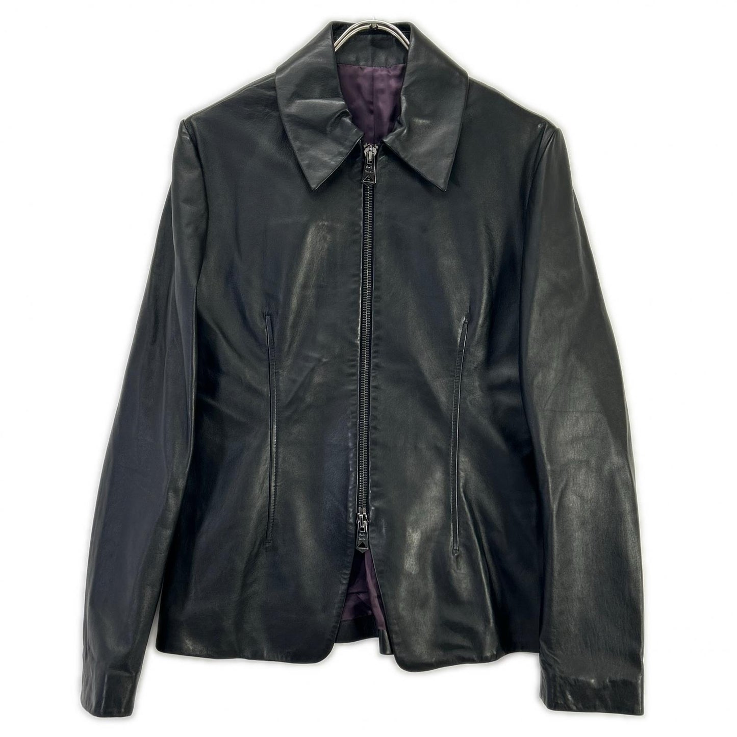 PaulSmith ポールスミス ブラック シープスキン ダブルジップ ジップアップジャケット ジャケット