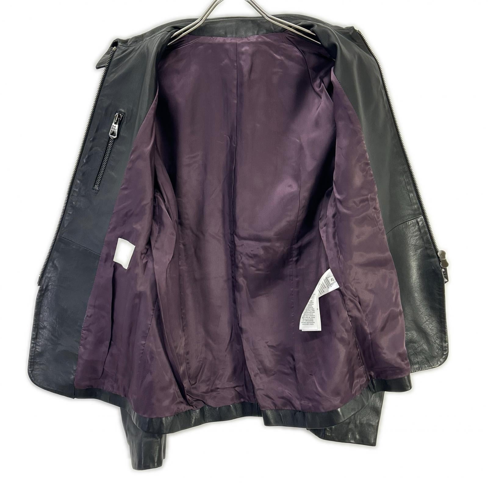 PaulSmith ポールスミス ブラック シープスキン ダブルジップ ジップアップジャケット ジャケット