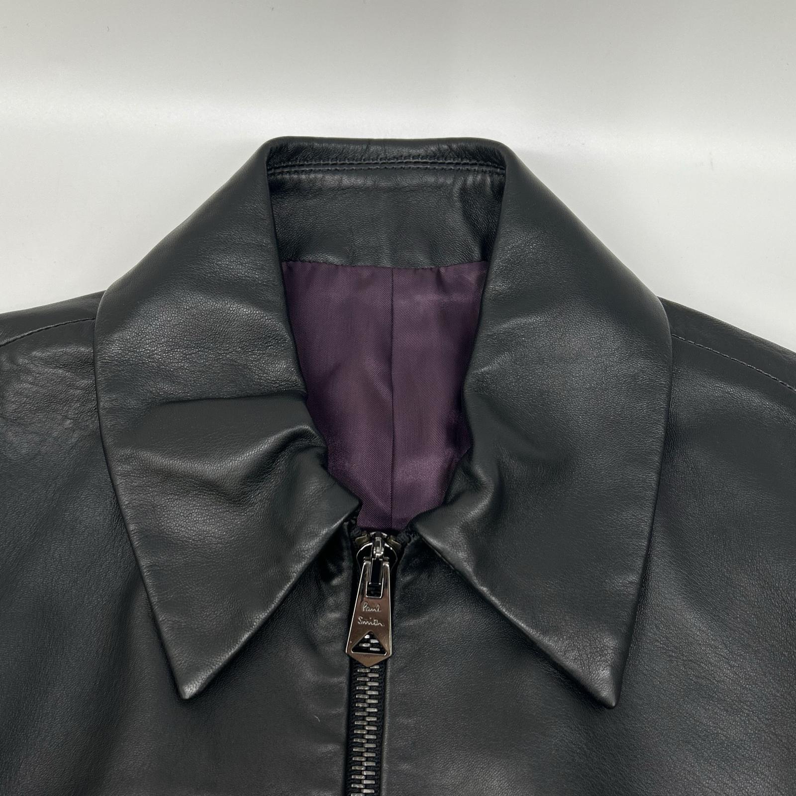 PaulSmith ポールスミス ブラック シープスキン ダブルジップ ジップアップジャケット ジャケット