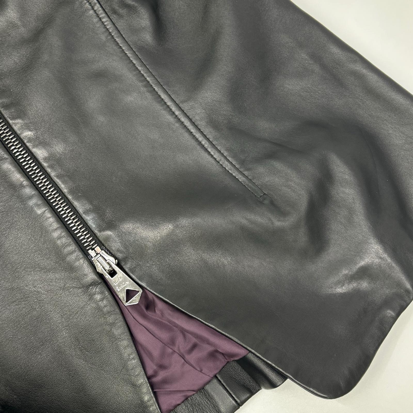 PaulSmith ポールスミス ブラック シープスキン ダブルジップ ジップアップジャケット ジャケット