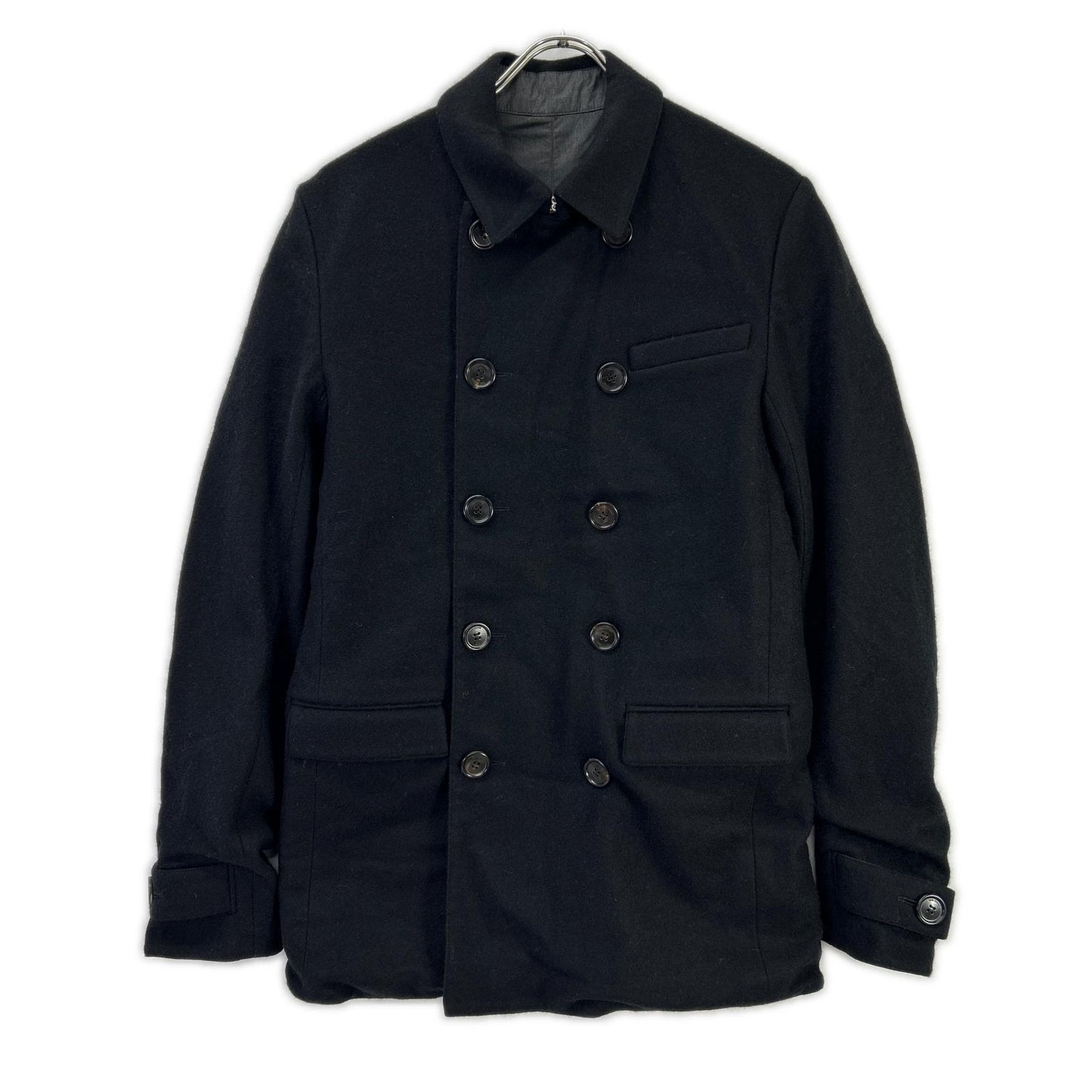 Dior HOMME ディオールオム 123C411F0270 ブラック×チャコール リバーシブル Pコート コート