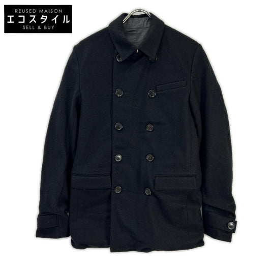 Dior HOMME ディオールオム 123C411F0270 ブラック×チャコール リバーシブル Pコート コート