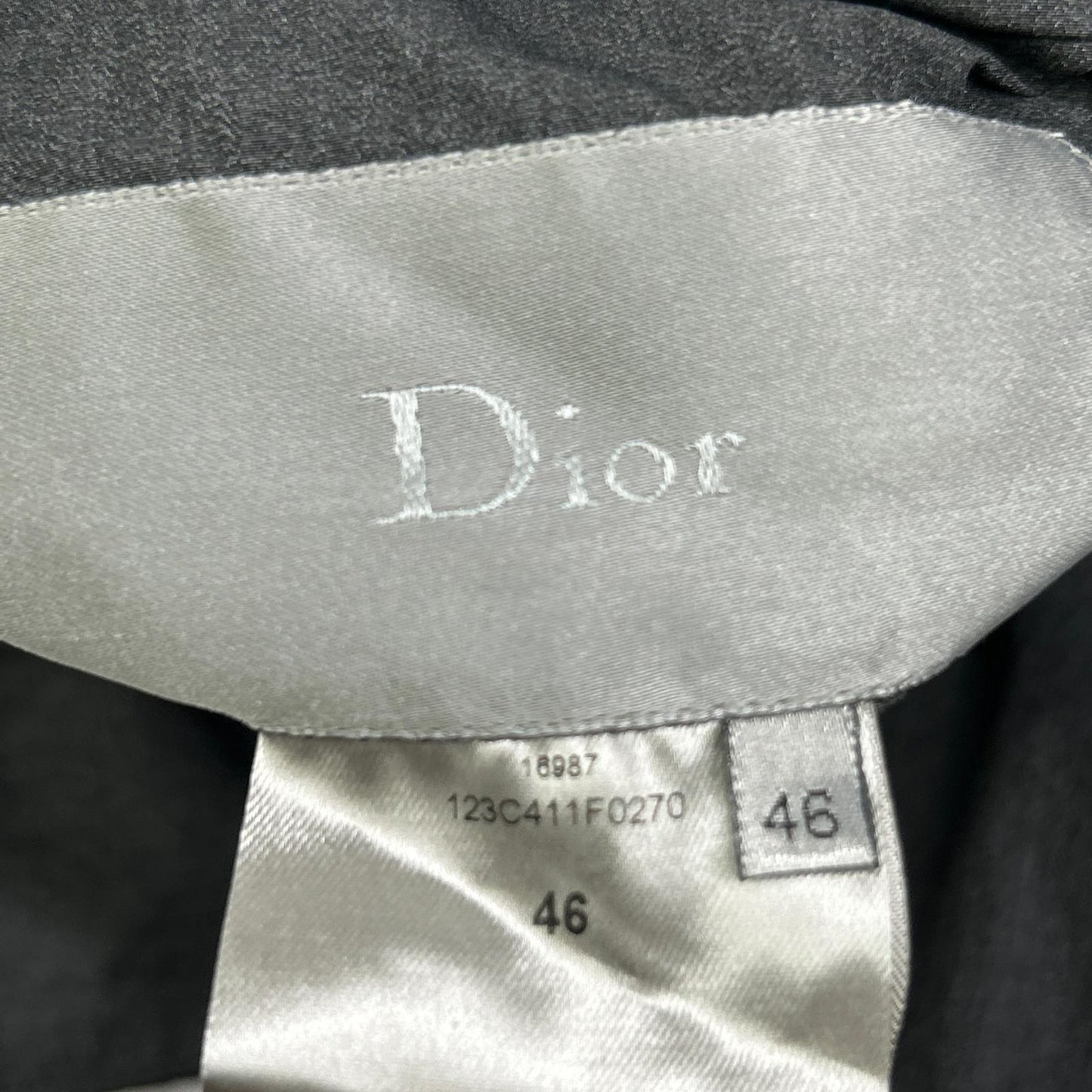 Dior HOMME ディオールオム 123C411F0270 ブラック×チャコール リバーシブル Pコート コート