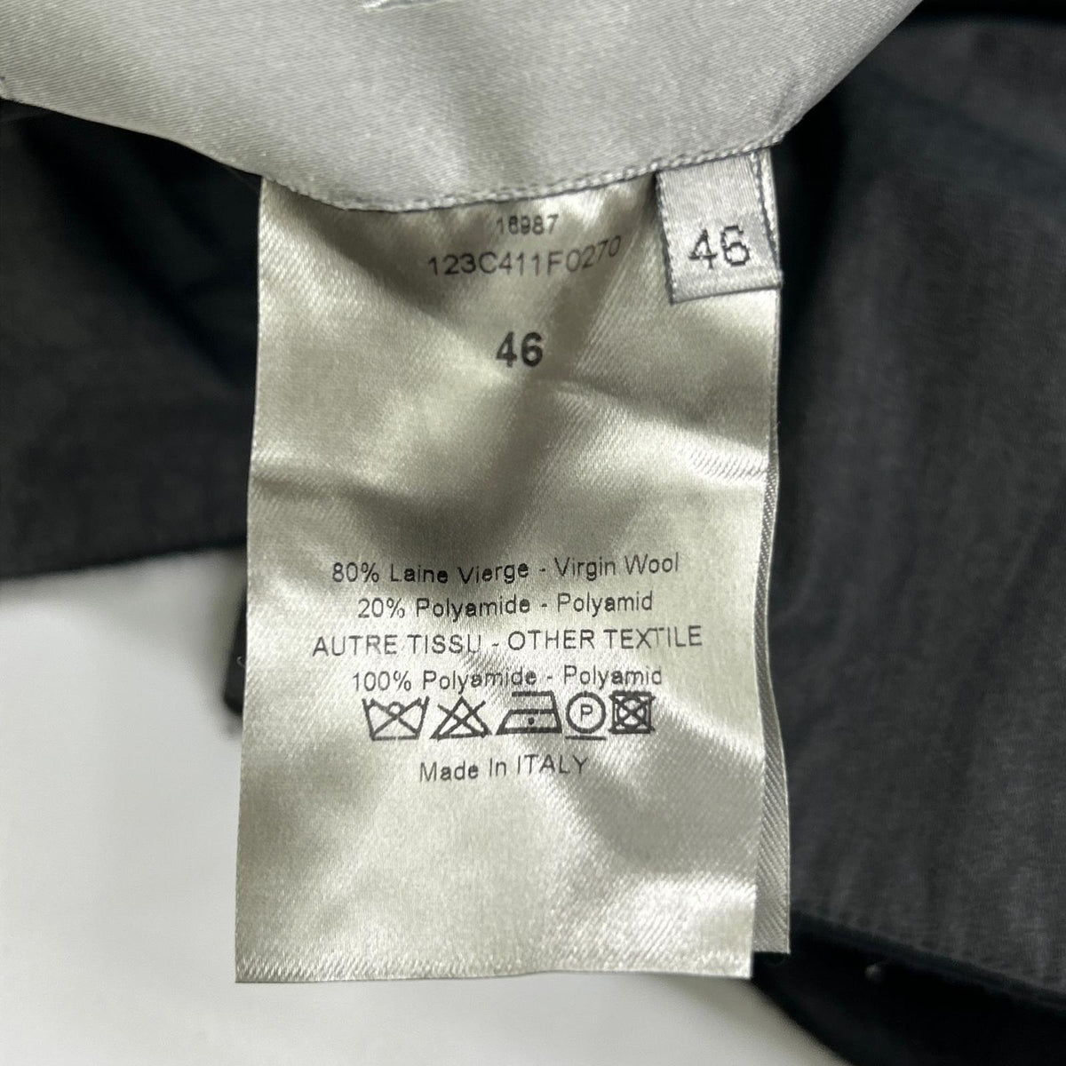 Dior HOMME ディオールオム 123C411F0270 ブラック×チャコール リバーシブル Pコート コート