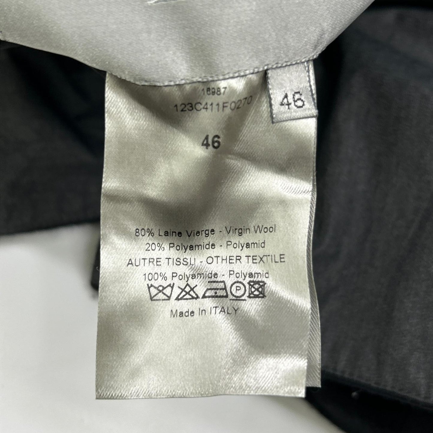 Dior HOMME ディオールオム 123C411F0270 ブラック×チャコール リバーシブル Pコート コート