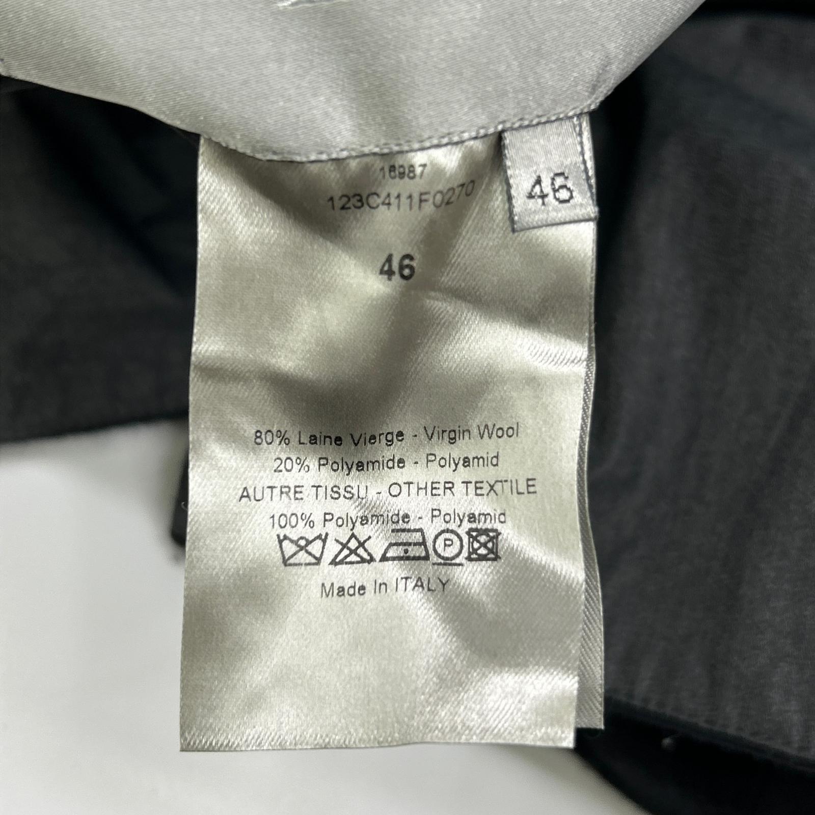 Dior HOMME ディオールオム 123C411F0270 ブラック×チャコール リバーシブル Pコート コート