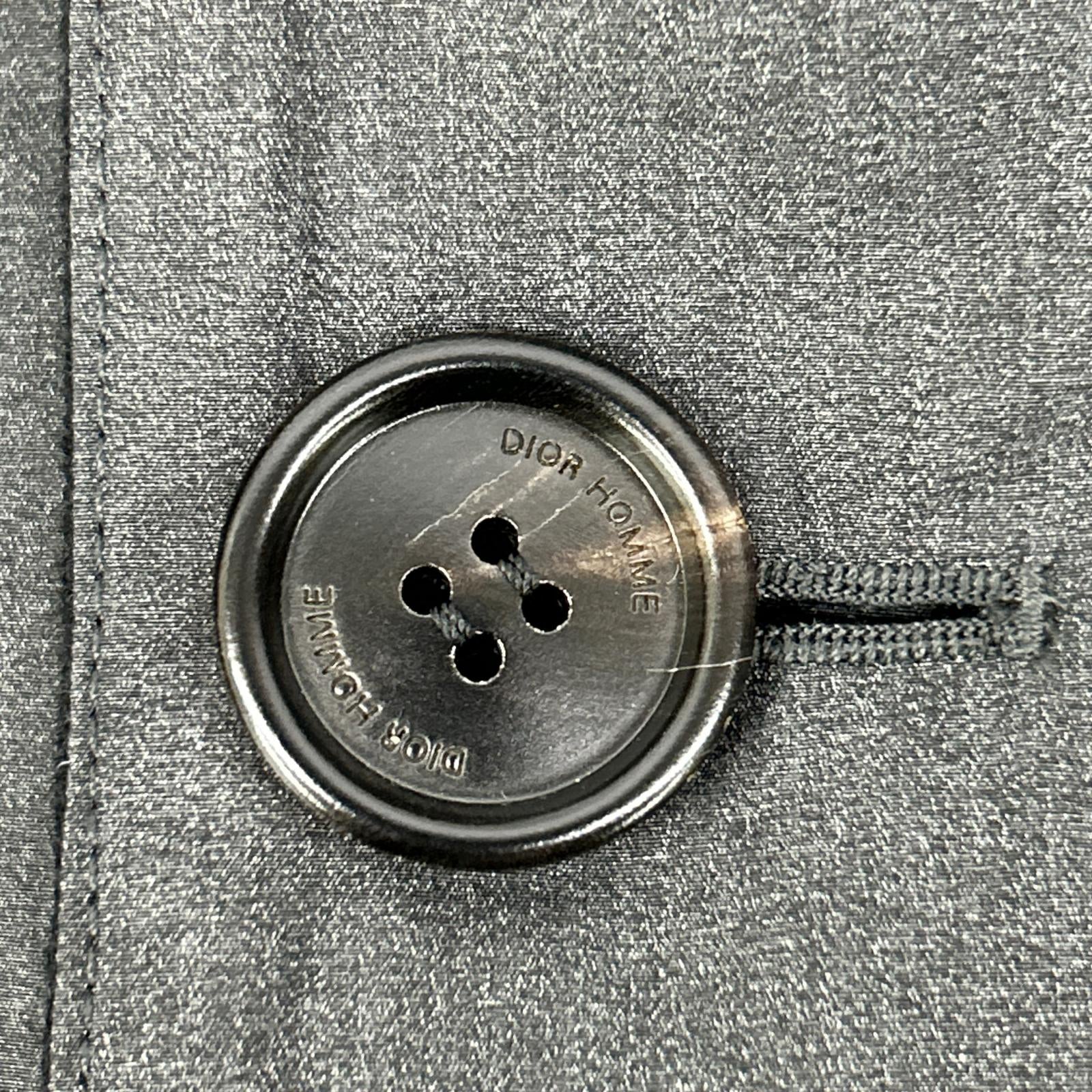Dior HOMME ディオールオム 123C411F0270 ブラック×チャコール リバーシブル Pコート コート