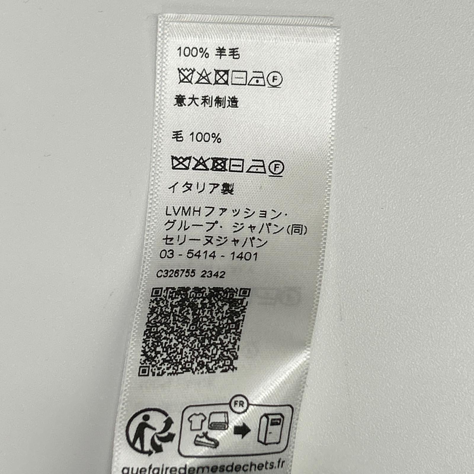 CELINE セリーヌ 2AH80322U ネイビー トリオンフ刺繍 クルーネック ニット トップス