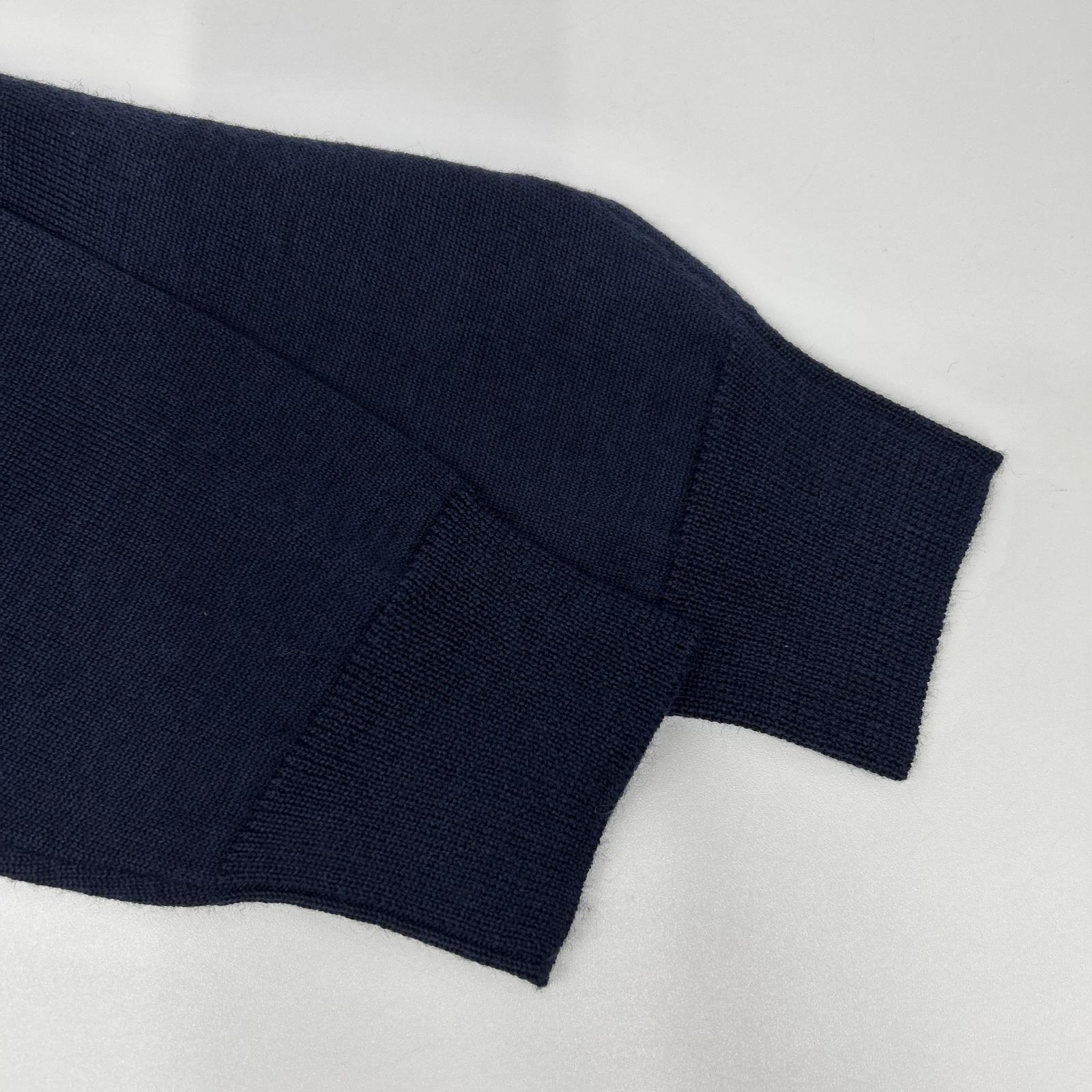 CELINE セリーヌ 2AH80322U ネイビー トリオンフ刺繍 クルーネック ニット トップス