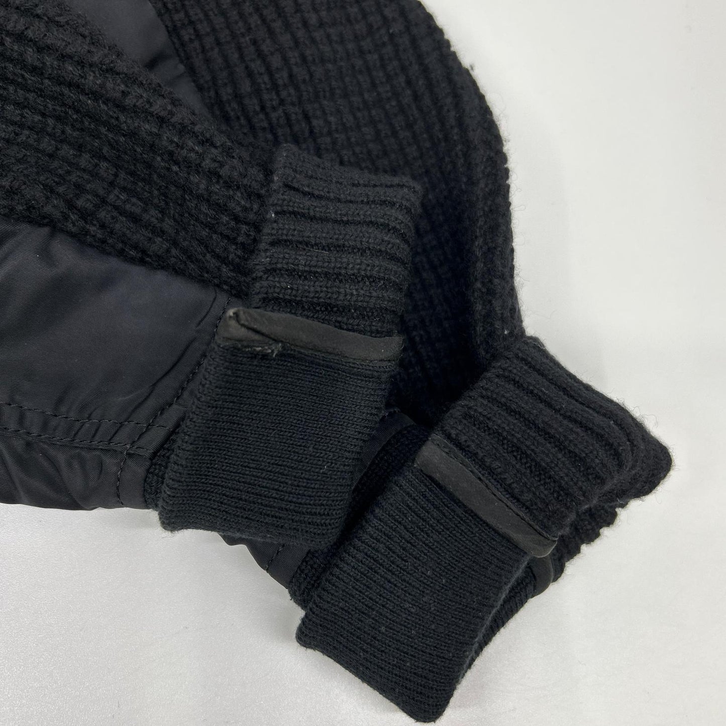 sacai サカイ SCM-031 ブラック Wool Knit Pullover/ドッキングニットセーター トップス