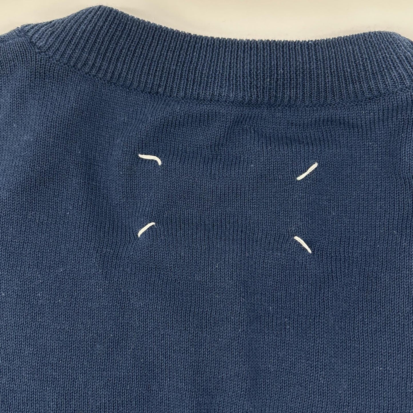 Maison margiela メゾンマルジェラ 15年製 S31HA0729 ネイビー エルボーパッチコットンカーディガン トップス