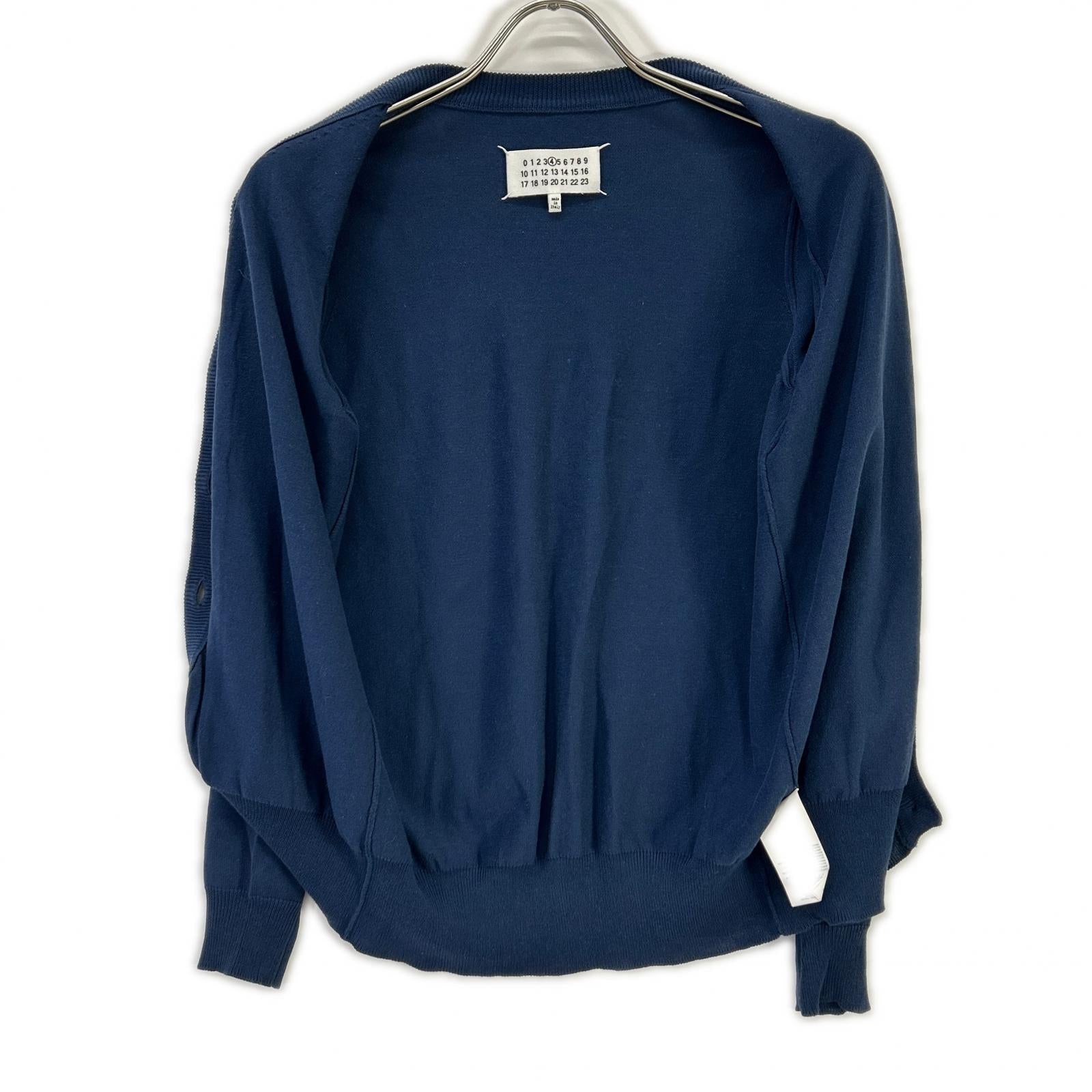Maison margiela メゾンマルジェラ 15年製 S31HA0729 ネイビー エルボーパッチコットンカーディガン トップス
