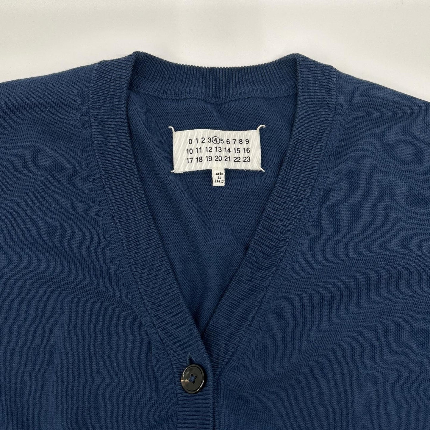 Maison margiela メゾンマルジェラ 15年製 S31HA0729 ネイビー エルボーパッチコットンカーディガン トップス