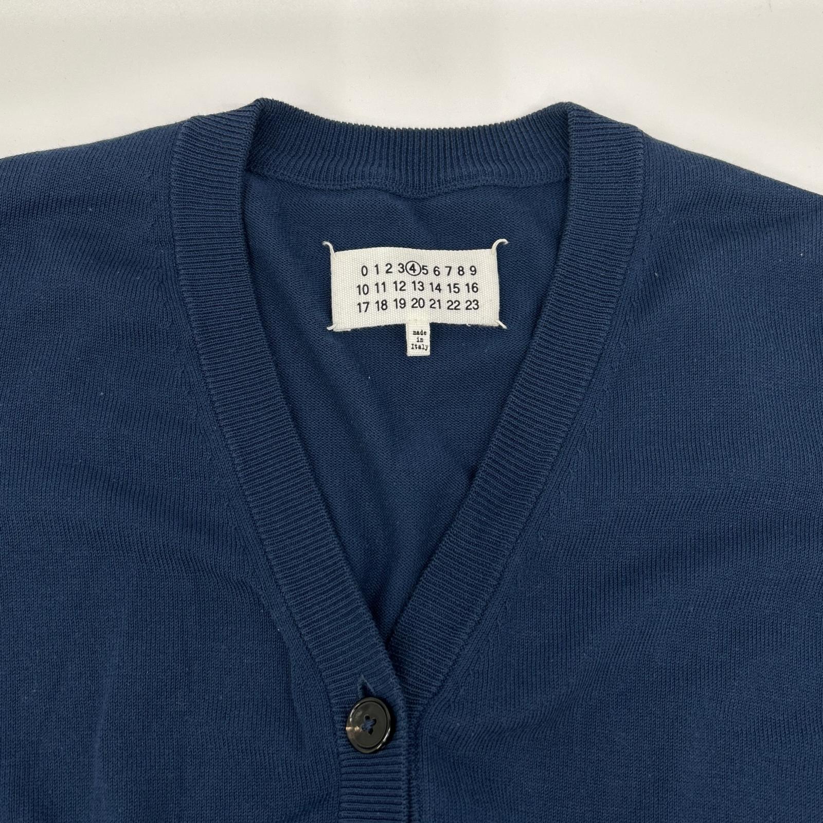 Maison margiela メゾンマルジェラ 15年製 S31HA0729 ネイビー エルボーパッチコットンカーディガン トップス
