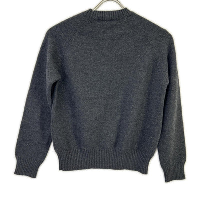 tricot COMME des GARÇONS トリココムデギャルソン 1999 TN-070200 Charcoal Logo-Print Crew-Neck Knitwear Tops