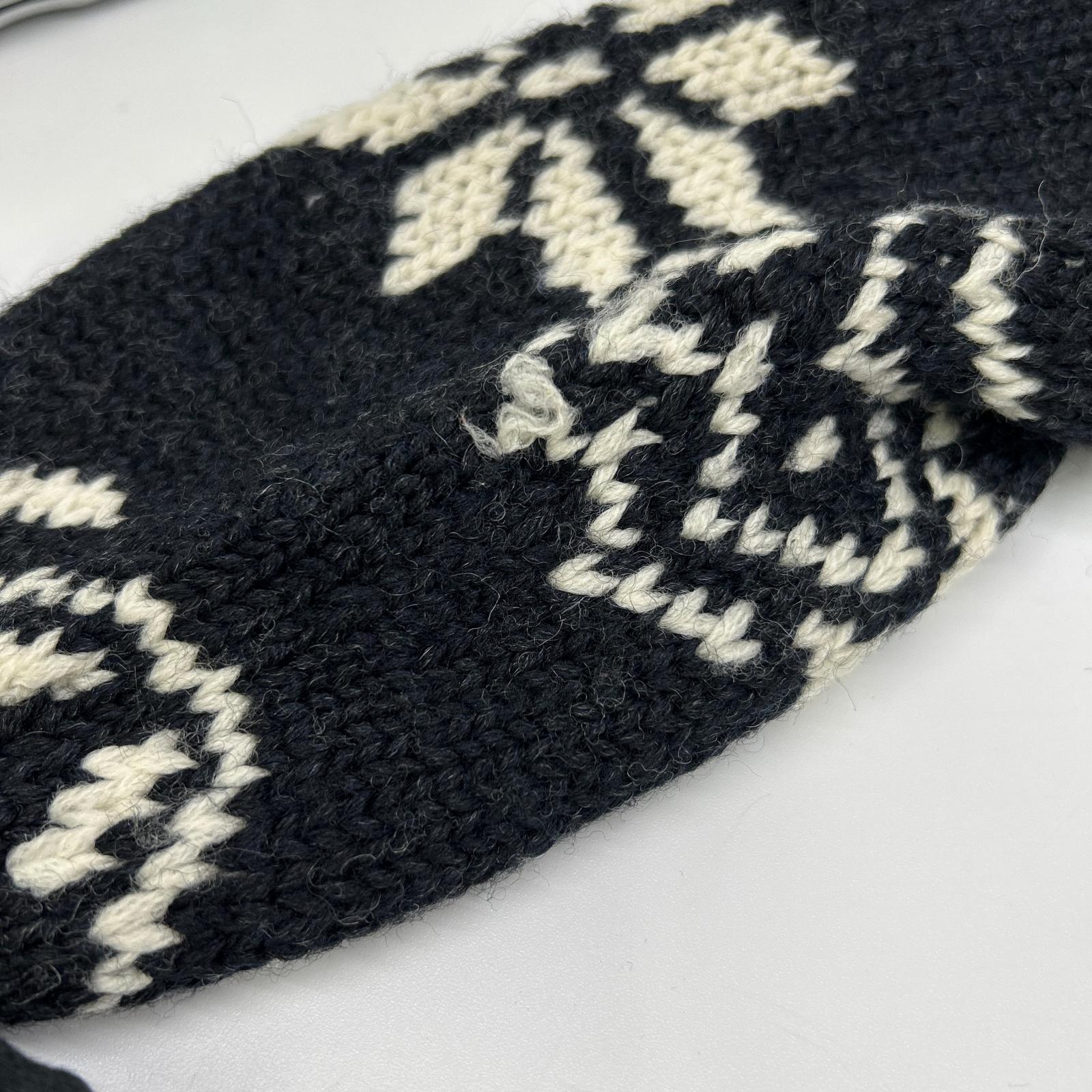 MONCLER モンクレール アイボリー×ブラック ノルディック柄 MAGLIONE TRICOT CARDIGAN カウチンニット トップス