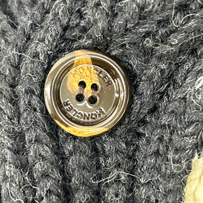 MONCLER モンクレール アイボリー×ブラック ノルディック柄 MAGLIONE TRICOT CARDIGAN カウチンニット トップス