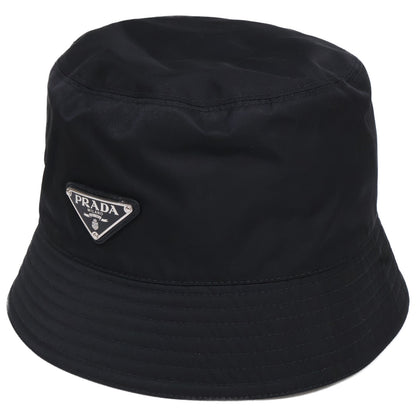 PRADA プラダ 【美品】2HC137 2DMI Re-Nylon トライアングルプレート ナイロン バケットハット 帽子