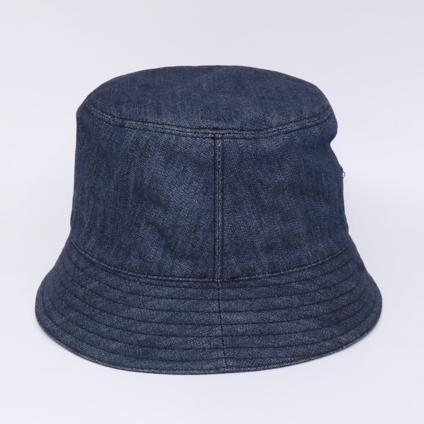 PRADA プラダ 【美品/国内正規】2HC137 AJ6 トライアングルプレート デニム バケットハット 帽子