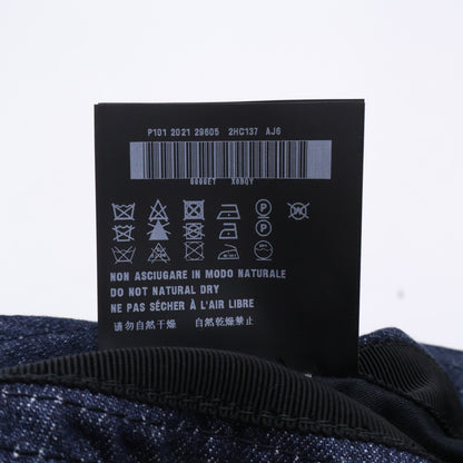 PRADA プラダ 【美品/国内正規】2HC137 AJ6 トライアングルプレート デニム バケットハット 帽子