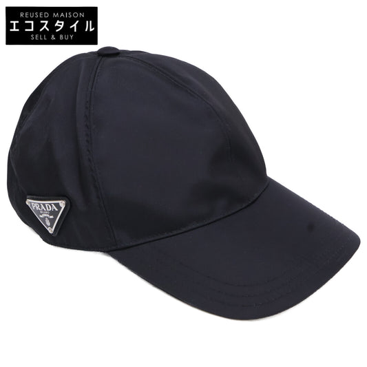PRADA プラダ 【美品】トライアングルプレート ナイロン ベースボールキャップ 帽子