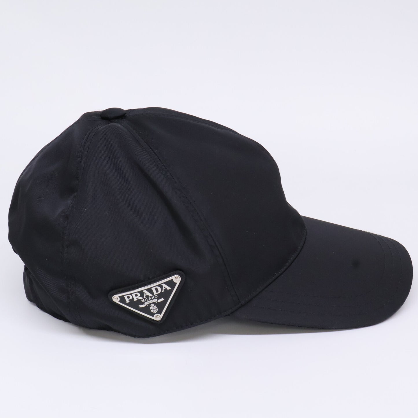 PRADA プラダ 【美品】トライアングルプレート ナイロン ベースボールキャップ 帽子