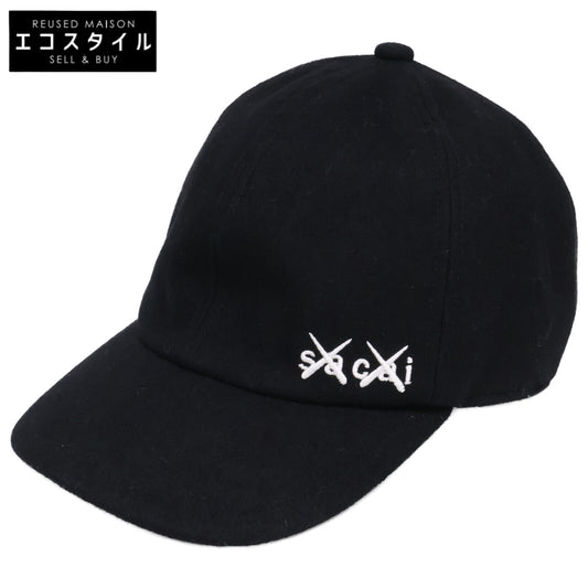 sacai サカイ x KAWS カウズ 【美品】21AW 21-0289S Melton cap メルトンキャップ 帽子