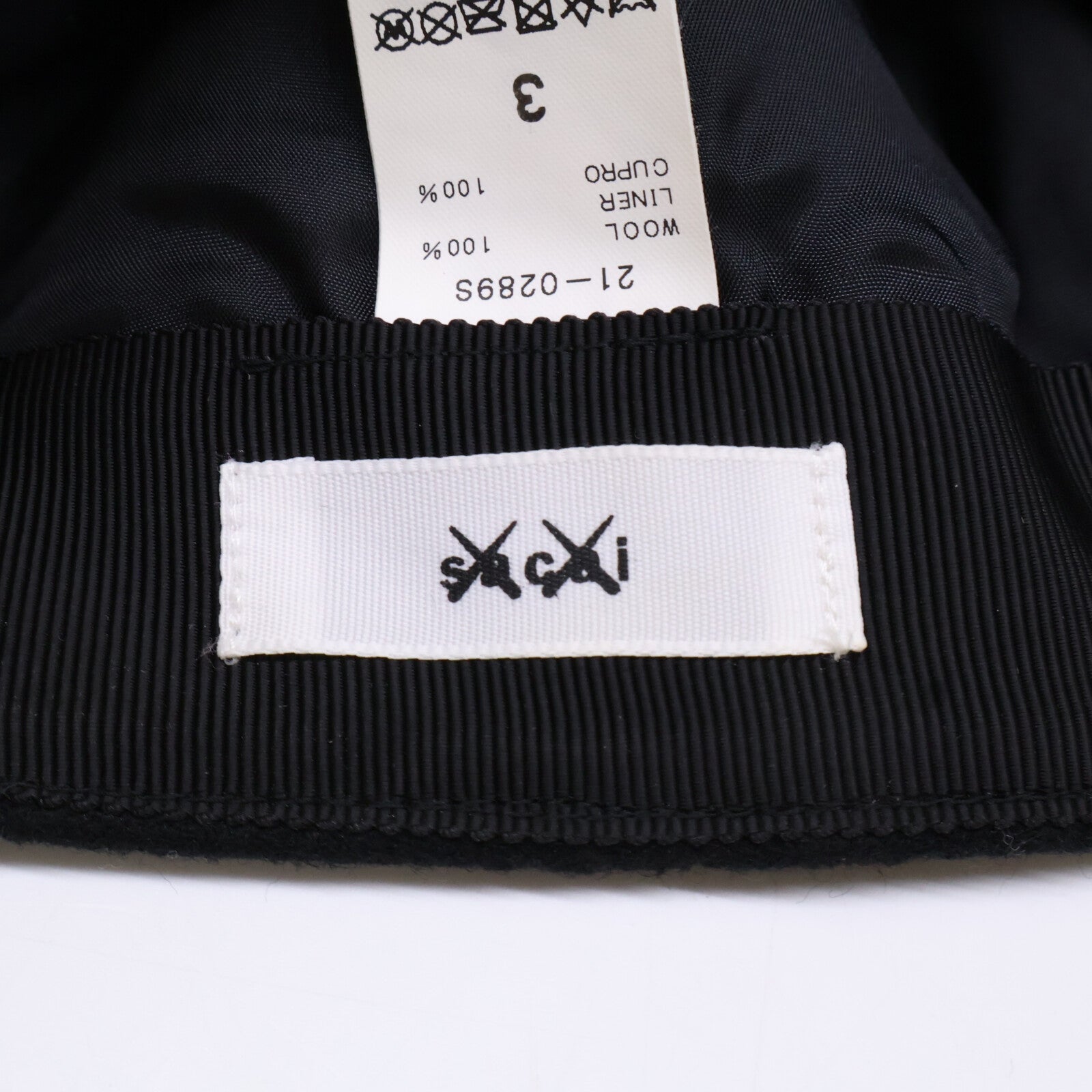 sacai サカイ x KAWS カウズ 【美品】21AW 21-0289S Melton cap メルトンキャップ 帽子