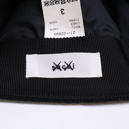 sacai サカイ x KAWS カウズ 【美品】21AW 21-0289S Melton cap メルトンキャップ 帽子