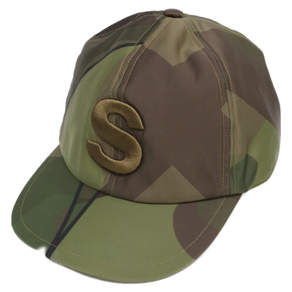 sacai サカイ x KAWS カウズ 【美品】21SS 21-0259S Sロゴ刺繍 カモフラージュ柄 ナイロン キャップ 帽子