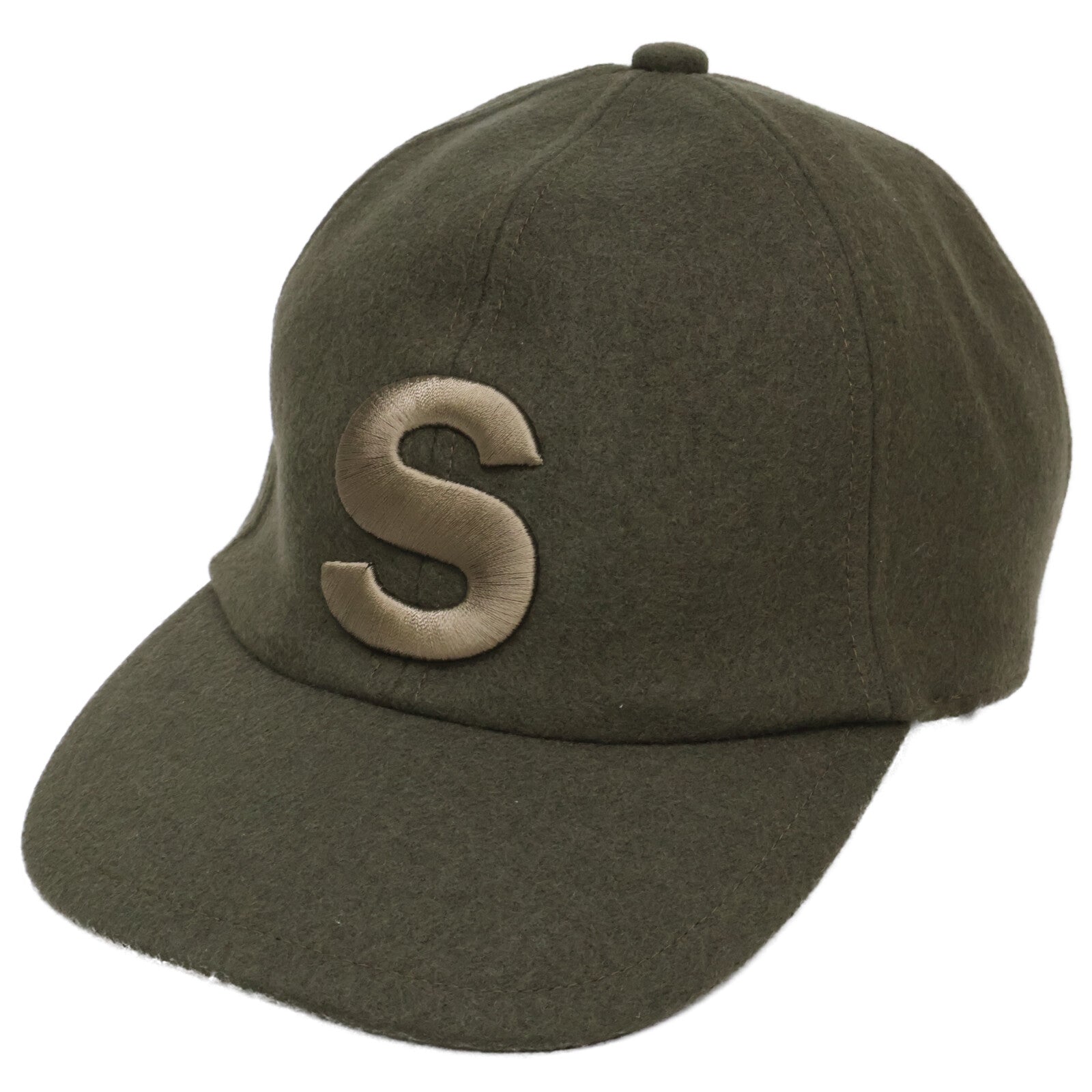 sacai サカイ 【美品】20AW 20-0136S Wool Melton Cap Sロゴ刺繍 メルトンキャップ 帽子