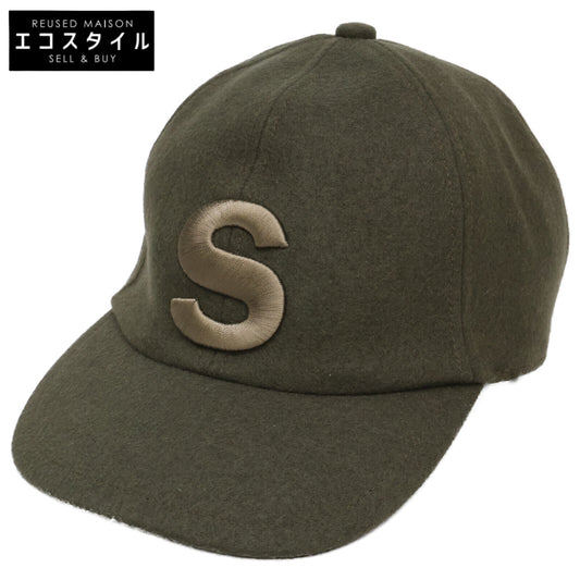 sacai サカイ 【美品】20AW 20-0136S Wool Melton Cap Sロゴ刺繍 メルトンキャップ 帽子